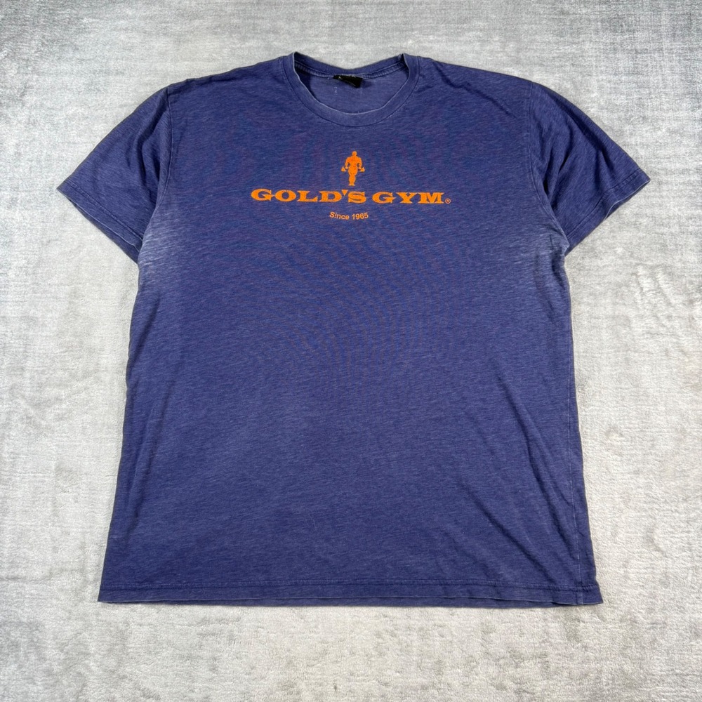 Golds Gym Shirt Mens XL Purple Vintage Y2K Thin Bodybuilding Fitness Grunge